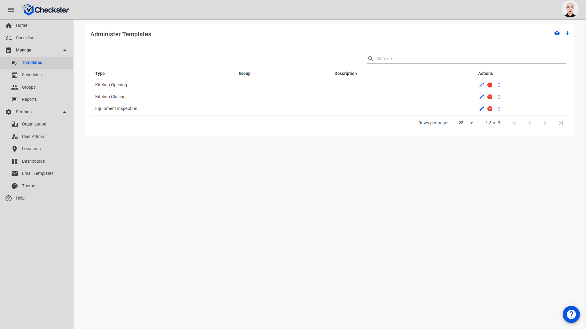 Checkster hospitality template library